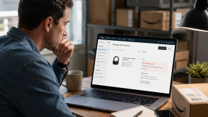Vendeur Amazon consultant un ASIN bloqué dans son compte Seller Central